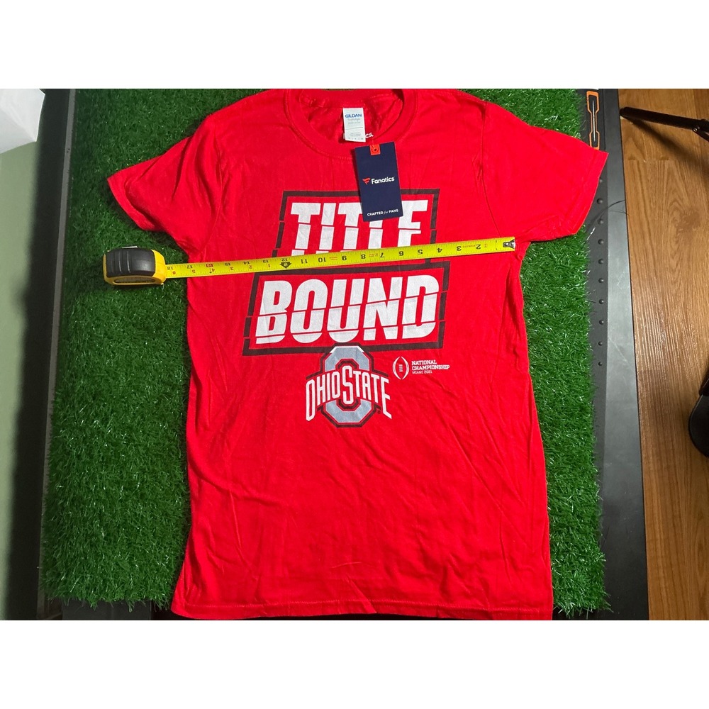Ohio State Buckeyes Fanatics 2021 National Championship Title Bound T-Shirt Red